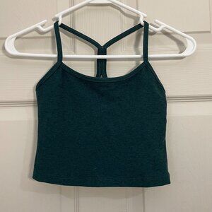 Beyond Yoga Spacedye Slim Racerback Cropped Tank Green